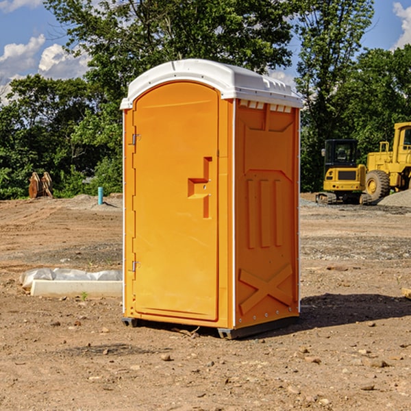 how often are the portable restrooms cleaned and serviced during a rental period in Athens IN